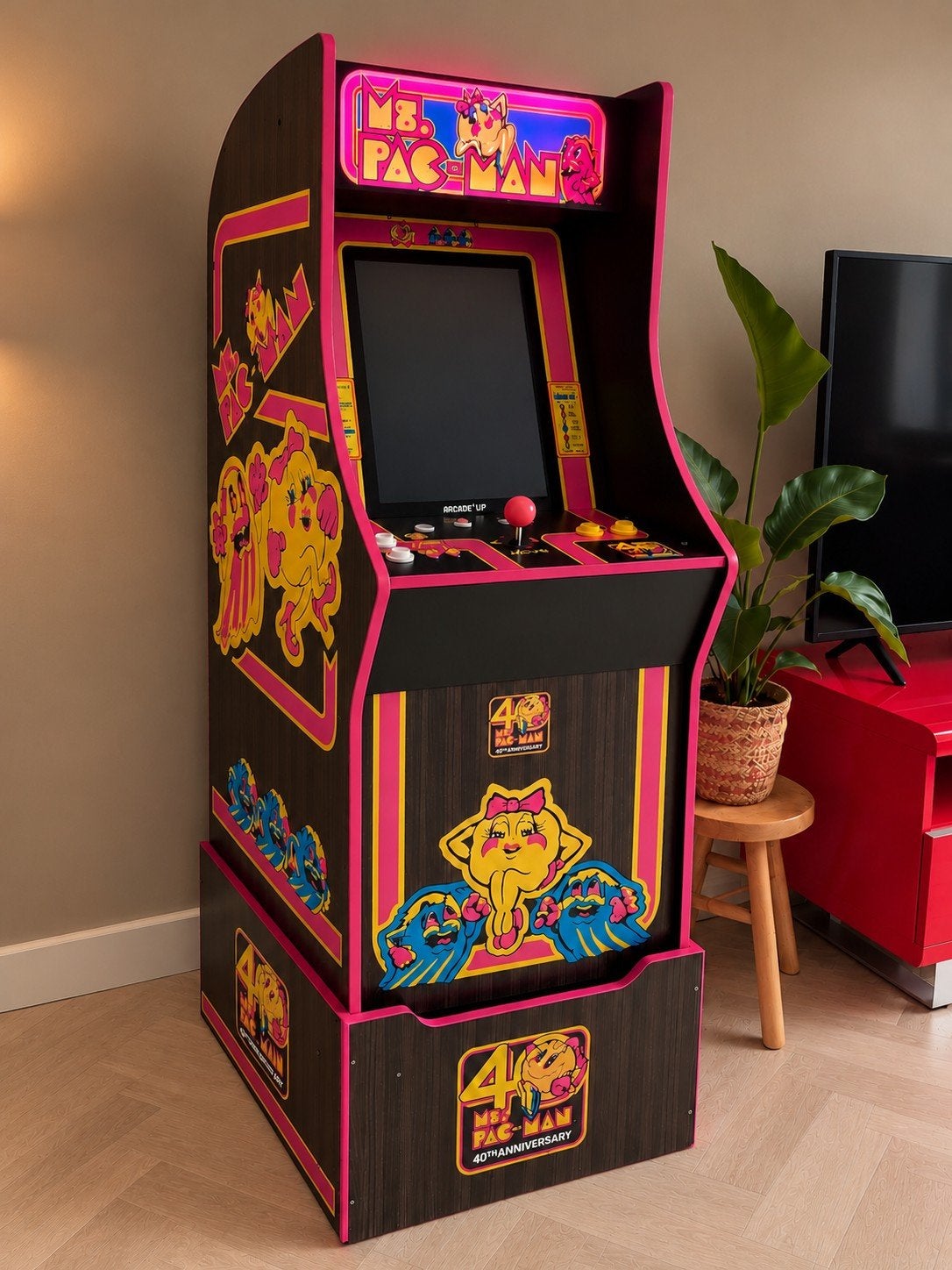 Arcadekast Ms. Pac-Man 40th Anniversary – 883 Games!, Ophalen, Zo goed als nieuw