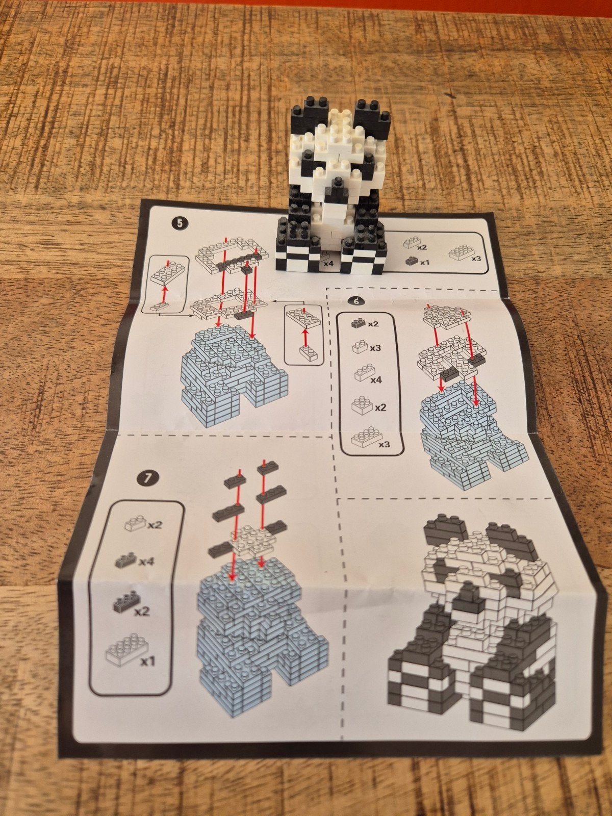Mini bouwblokjes- panda - mini blocks, Ophalen of Verzenden, Gebruikt, Overige merken