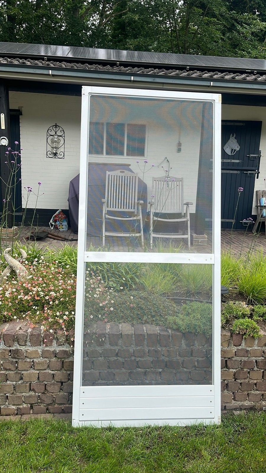 Witte Hordeuren- gebruikt, maar nog in goede staat., Doe-het-zelf en Verbouw, Deuren en Horren, Ophalen, 80 tot 100 cm, 215 cm of meer