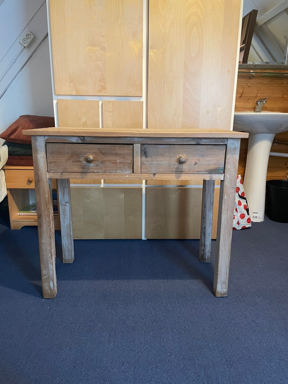 Sidetable hout, Ophalen, Gebruikt, 50 tot 100 cm, Landelijk