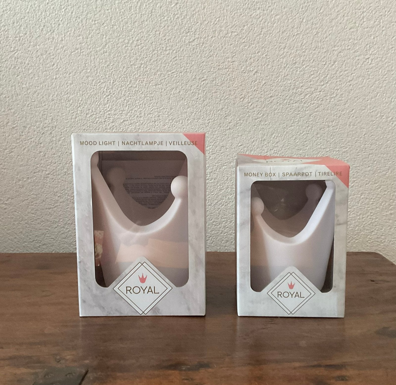 Royal lampje en spaarpot, nieuw in verpakking, Kinderen en Baby's, Kinderkamer | Inrichting en Decoratie, Ophalen of Verzenden