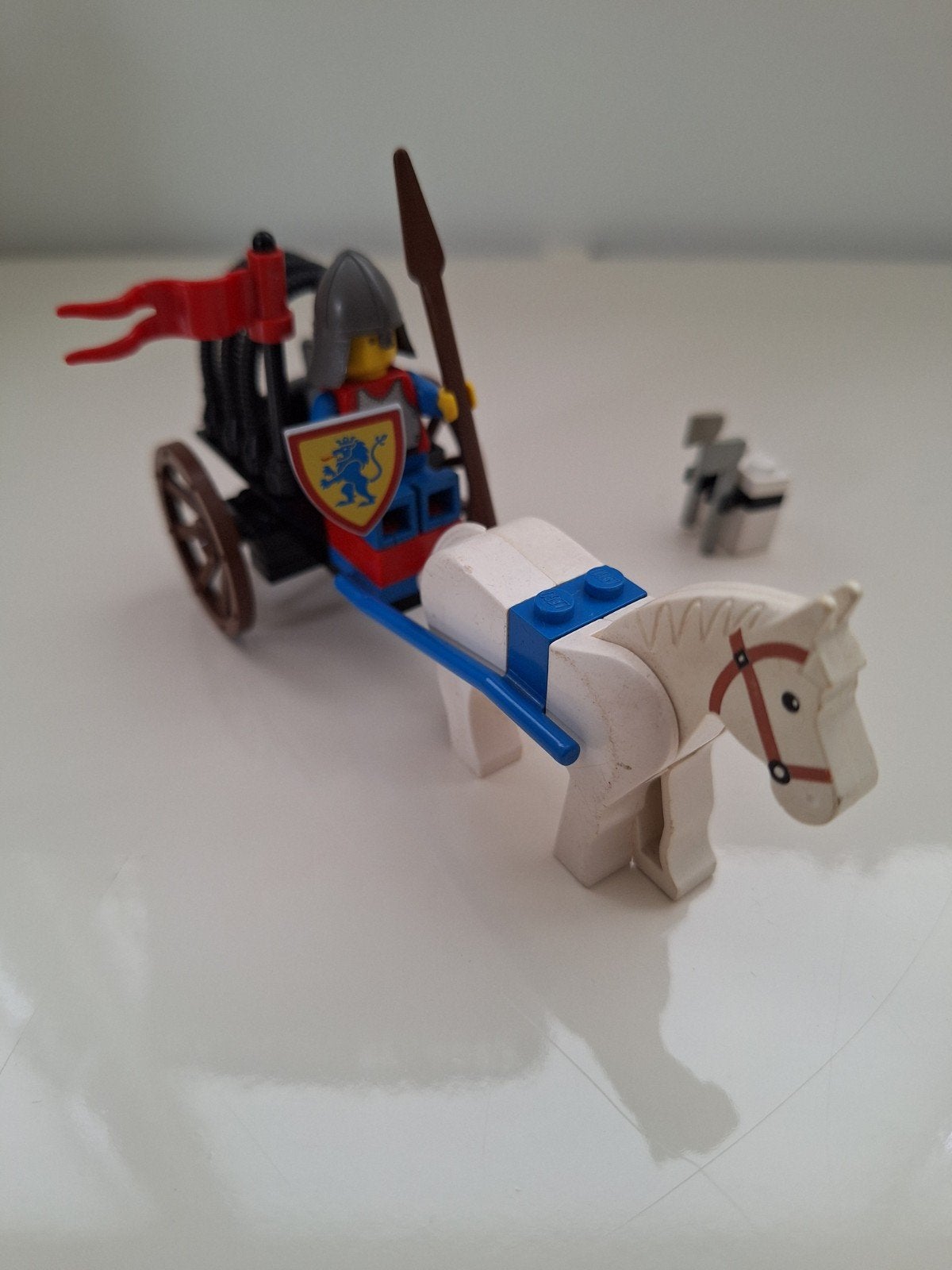 Lego Legoland 6016 Ridder met strijdwagen en paard, Compleet, Gebruikt, Lego, Ophalen of Verzenden