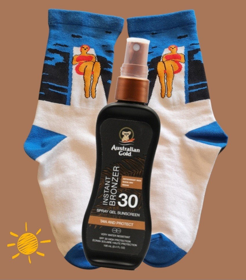 VAKANTIE SOKKEN + AUSTRALIAN GOLD SPF 15 OF 30 (100 ML), Kleding | Dames, Sokken en Kousen, Ophalen of Verzenden, Nieuw