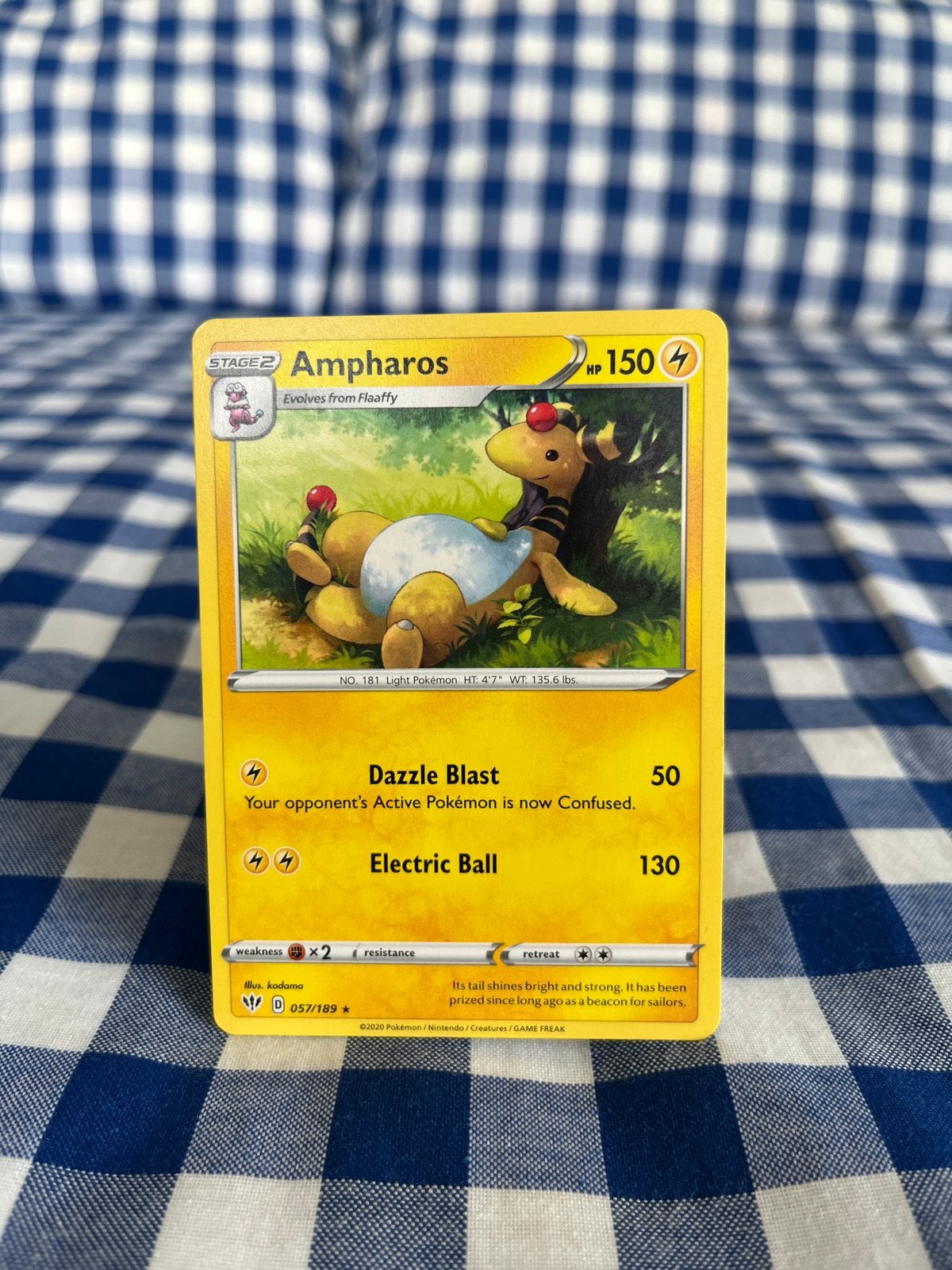 pokémon Ampharos, Ophalen of Verzenden, Gebruikt, Losse kaart