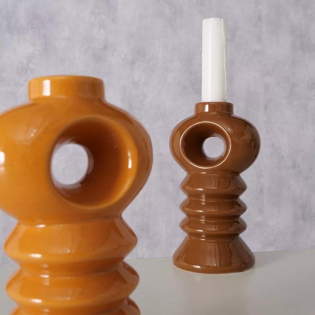 BOLTZE KANDELAAR - RETRO STIJL, Huis en Inrichting, Overige materialen, Bruin, Nieuw, Ophalen of Verzenden