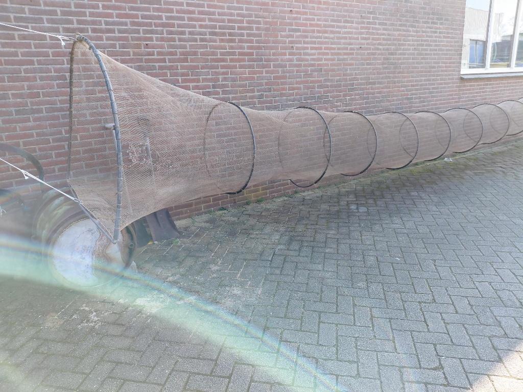 Visnet Visfuik Fuik ter Decoratie voorzien van 9 ringen, Ophalen, Gebruikt