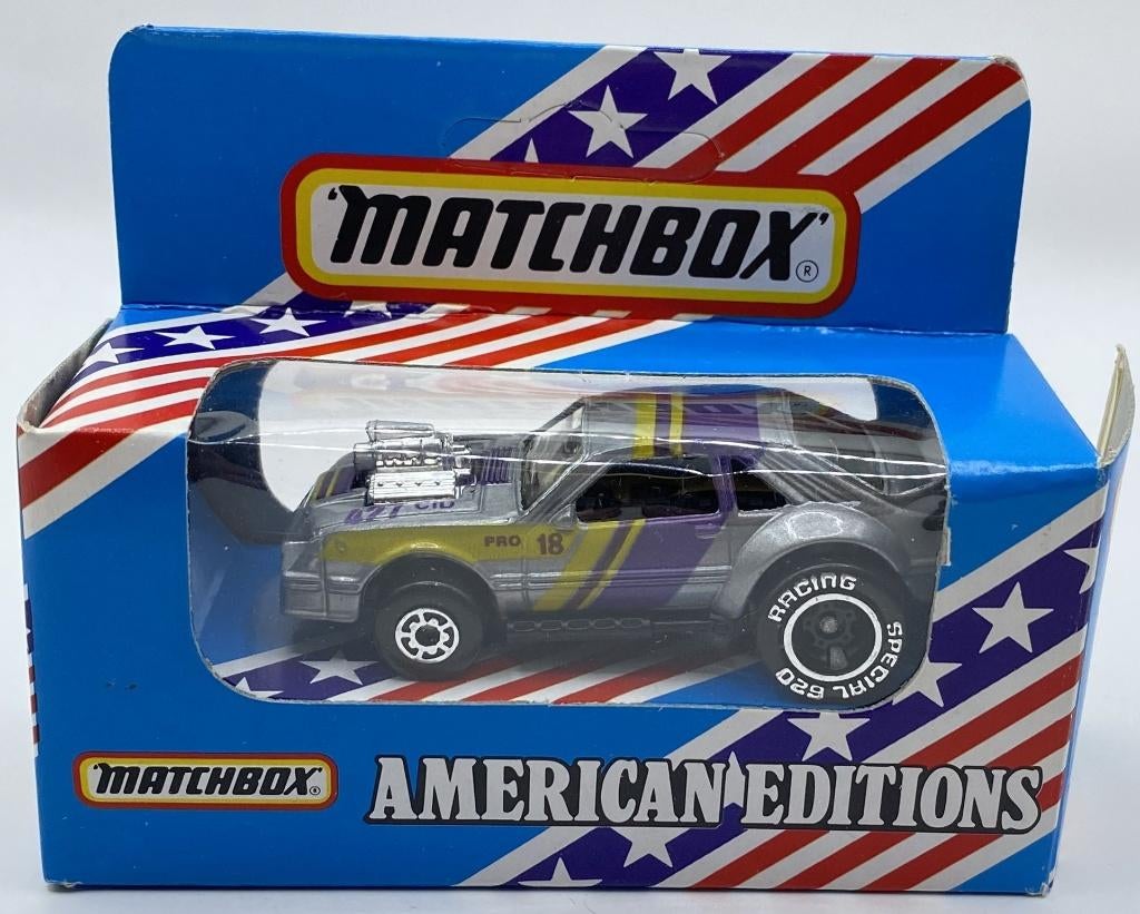 Matchbox 74H-2 Ford Mustang GT dragster, zilvergrijs, Ophalen of Verzenden, Zo goed als nieuw, Auto