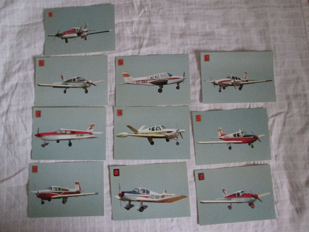 vliegtuig kaarten beechkraft piper mooney mark enz 10 stuks, Ophalen of Verzenden, Zo goed als nieuw, Kaart, Foto of Prent
