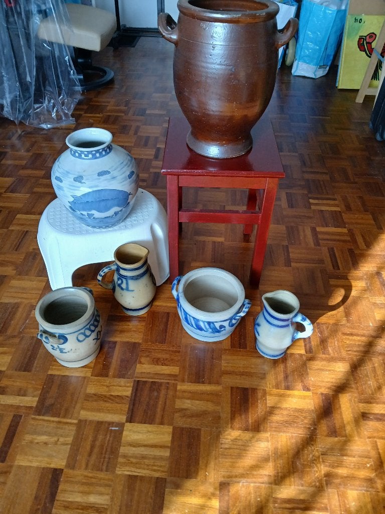 Potten en kannen zeer oud (6 stuks ), Ophalen of Verzenden