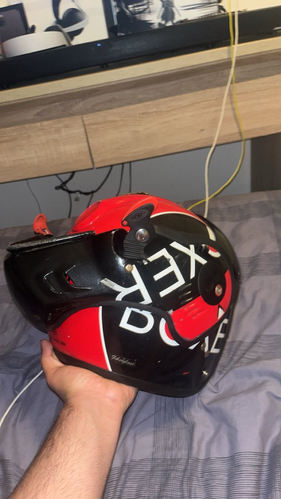 Roof boxer V8 maat S/M ROOD, Ophalen, Tweedehands, Systeemhelm, Overige merken