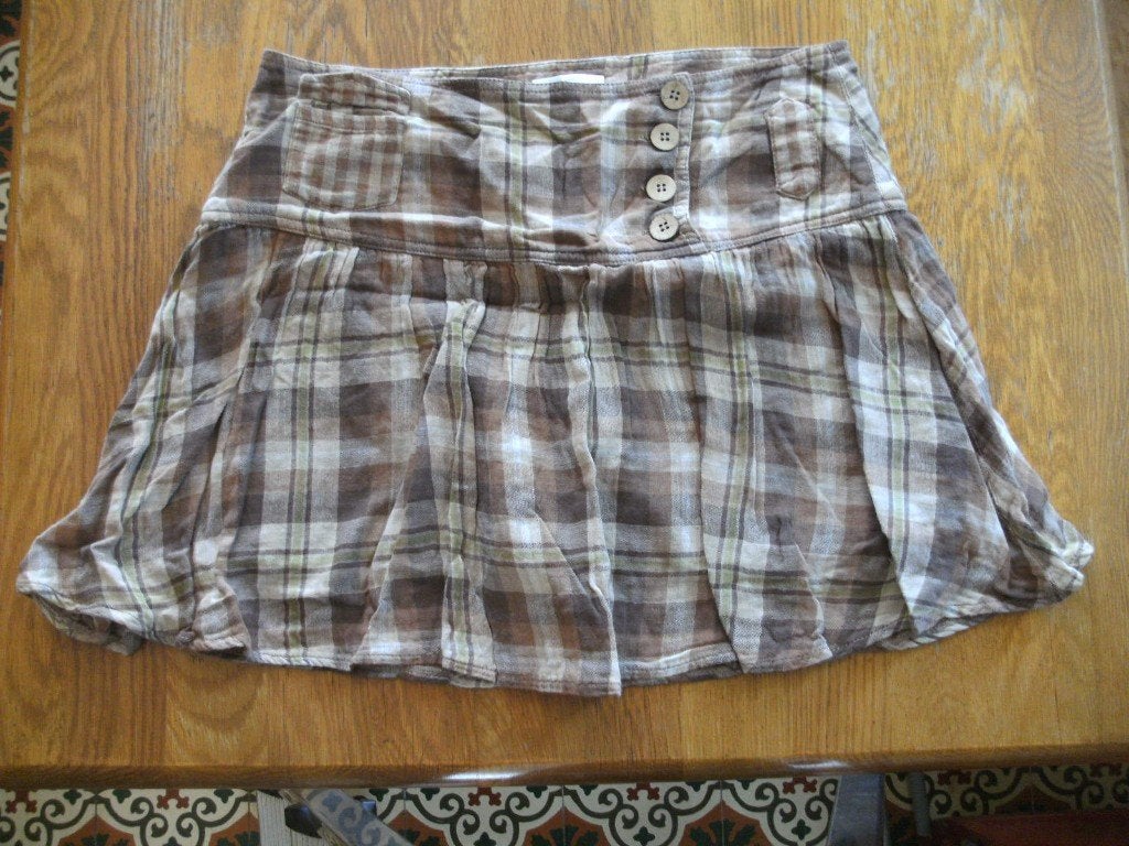 Promod geruit rokje. Merk: Promod. Maat: 40., Kleding | Dames, Maat 38/40 (M), Meerkleurig, Zo goed als nieuw, Boven de knie