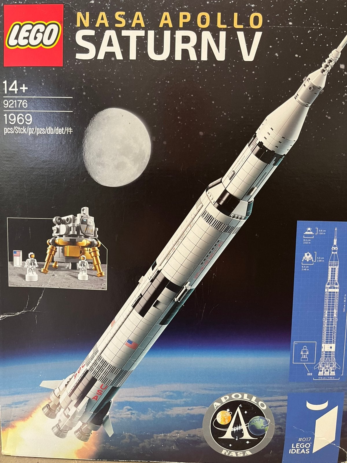Lego 92176 Apollo Saturn V raket, Hobby en Vrije tijd, Modelbouw | Overige, Ophalen, Gebruikt, Groter dan 1:32