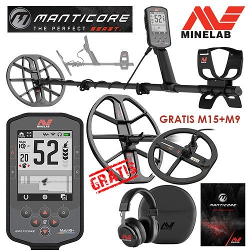 DETECTOR PLAZA: Minelab Manticore GRATIS M9+M15 twv € 738,-, Hobby en Vrije tijd, Metaaldetectors, Meer dan 30 cm, Nieuw, Ophalen of Verzenden