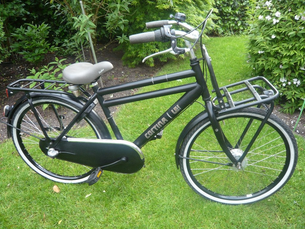 mooie zwarte 24 inch cortina u4 transport 3versn naafdynamo, Ophalen, Versnellingen, Cortina, Gebruikt