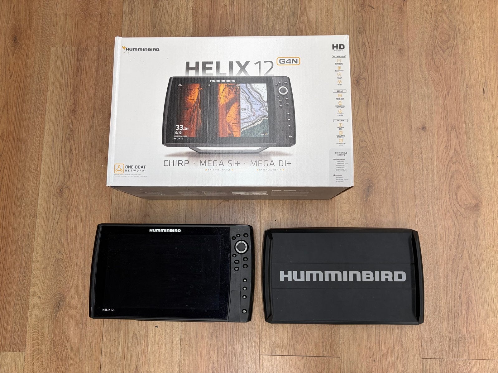Humminbird HELIX 12 G4N Fishfinder, Watersport en Boten, Ophalen of Verzenden, Zo goed als nieuw, Kaartplotter of Fish Finder