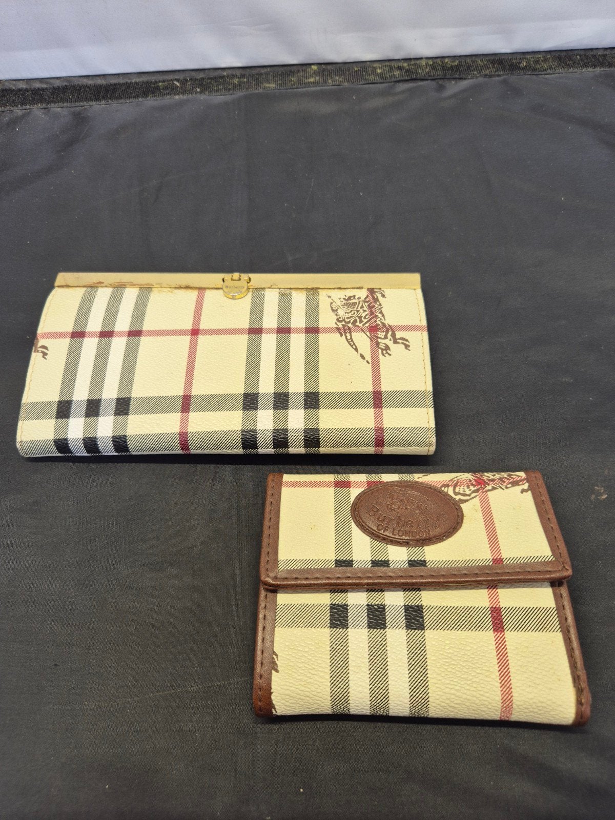 Burberry stijl portemonnees set - Gebruikt, Sieraden, Tassen en Uiterlijk, Portemonnees, Overige merken, Gebruikt, Beige, Onbekend