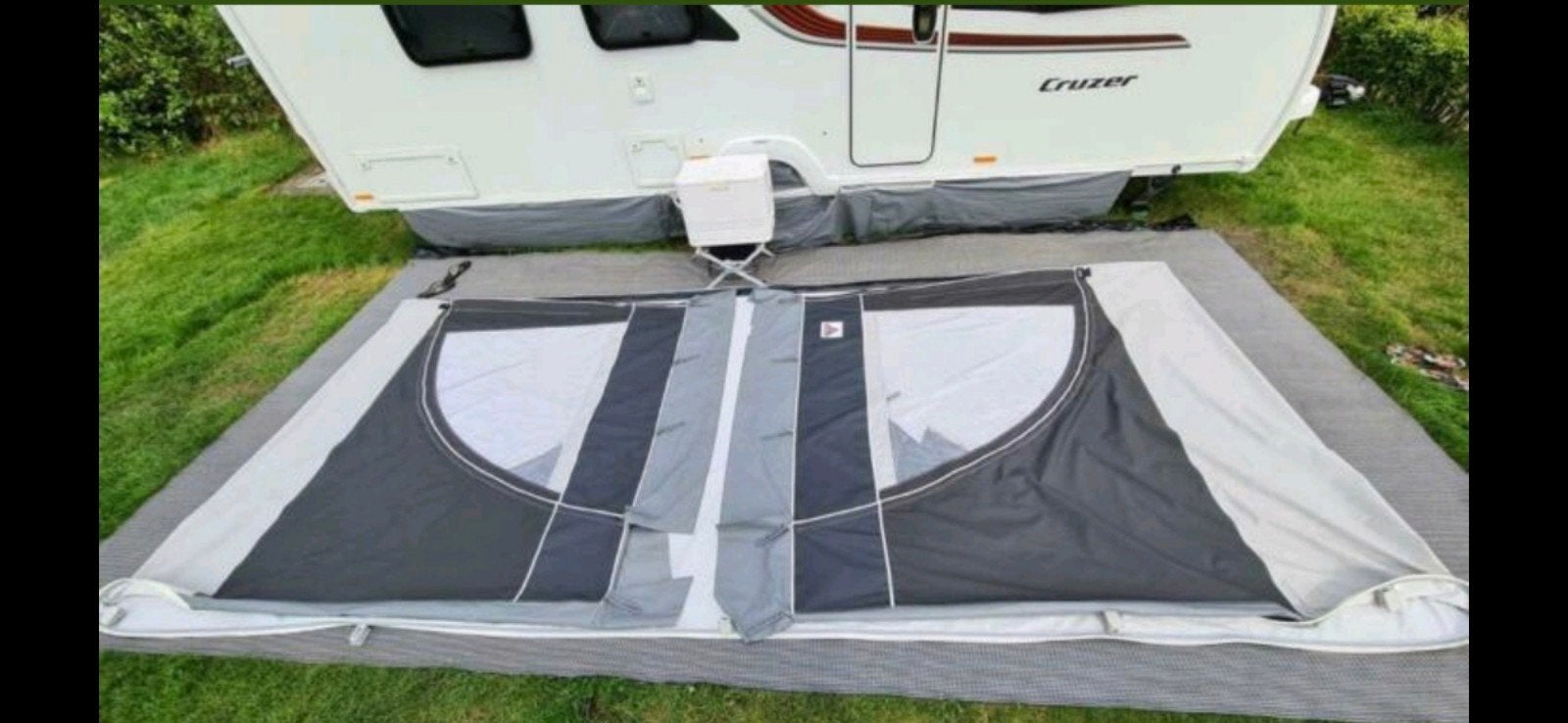 Dorema boogluifel met zijwanden maat 15, Caravans en Kamperen, Voortenten en Luifels, Ophalen, Zo goed als nieuw, Polyester, Dorema