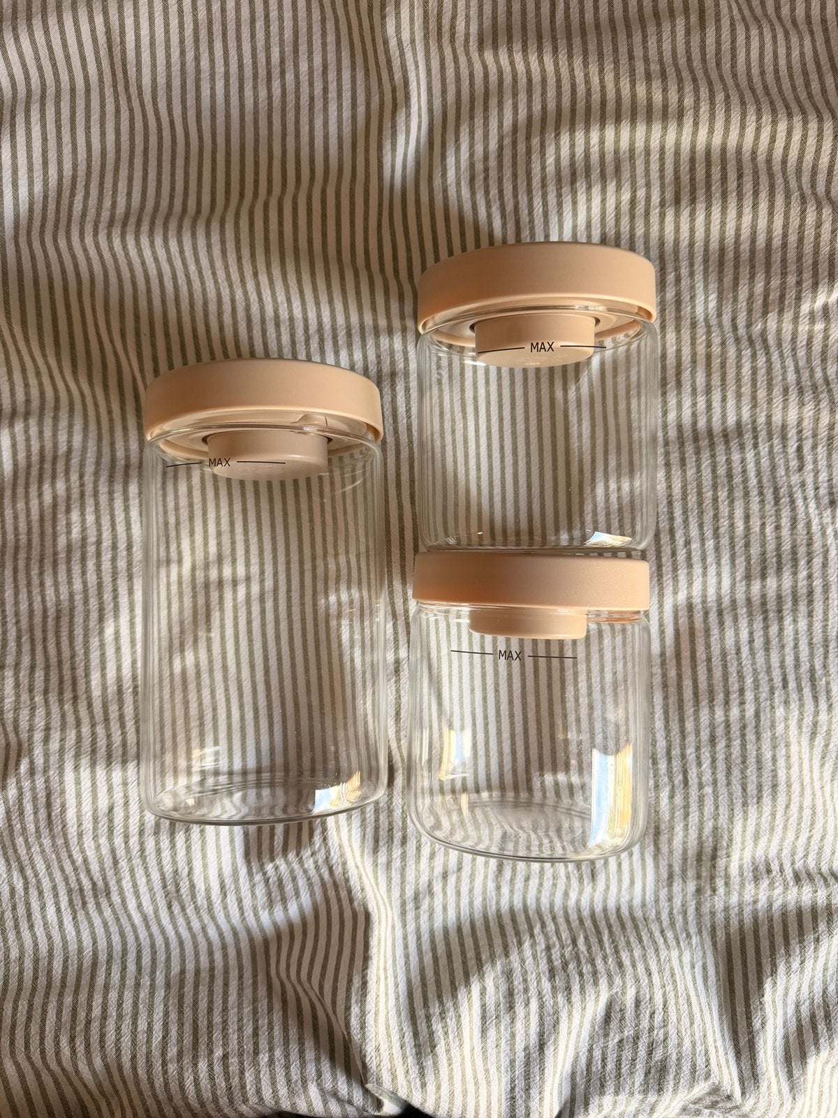 Brabantia glazen potten, Huis en Inrichting, Ophalen, Glas, Pot, Bus of Blik