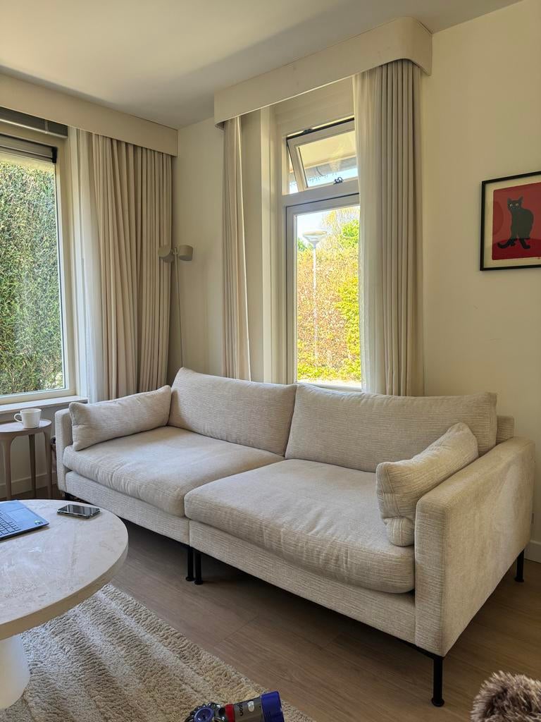 Zuiver Summer 3-zitsbank - Crème, Huis en Inrichting, Banken | Bankstellen, Minder dan 75 cm, Driepersoons, Ophalen of Verzenden