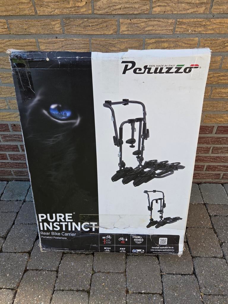 Peruzzo Pure Instinct Fietsendrager voor 3 fietsen, 3 fietsen of meer, Elektrische fiets, Nieuw, Achterklepdrager