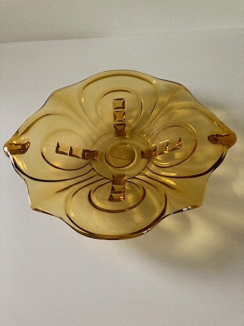 Art Deco schaal Walther glas model IRENE ca. 1935, Ophalen of Verzenden