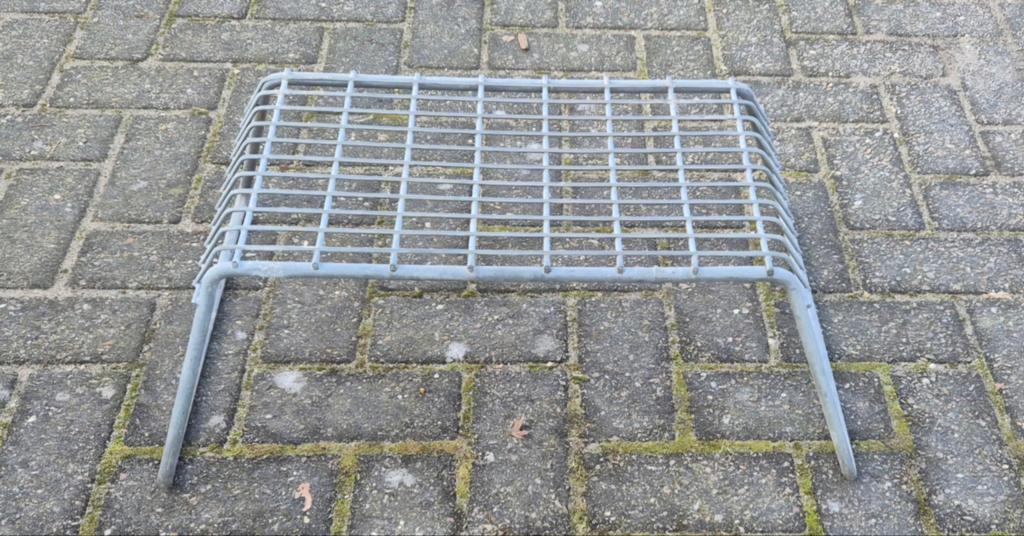 Stalen caravan opstap, Ophalen, Gebruikt