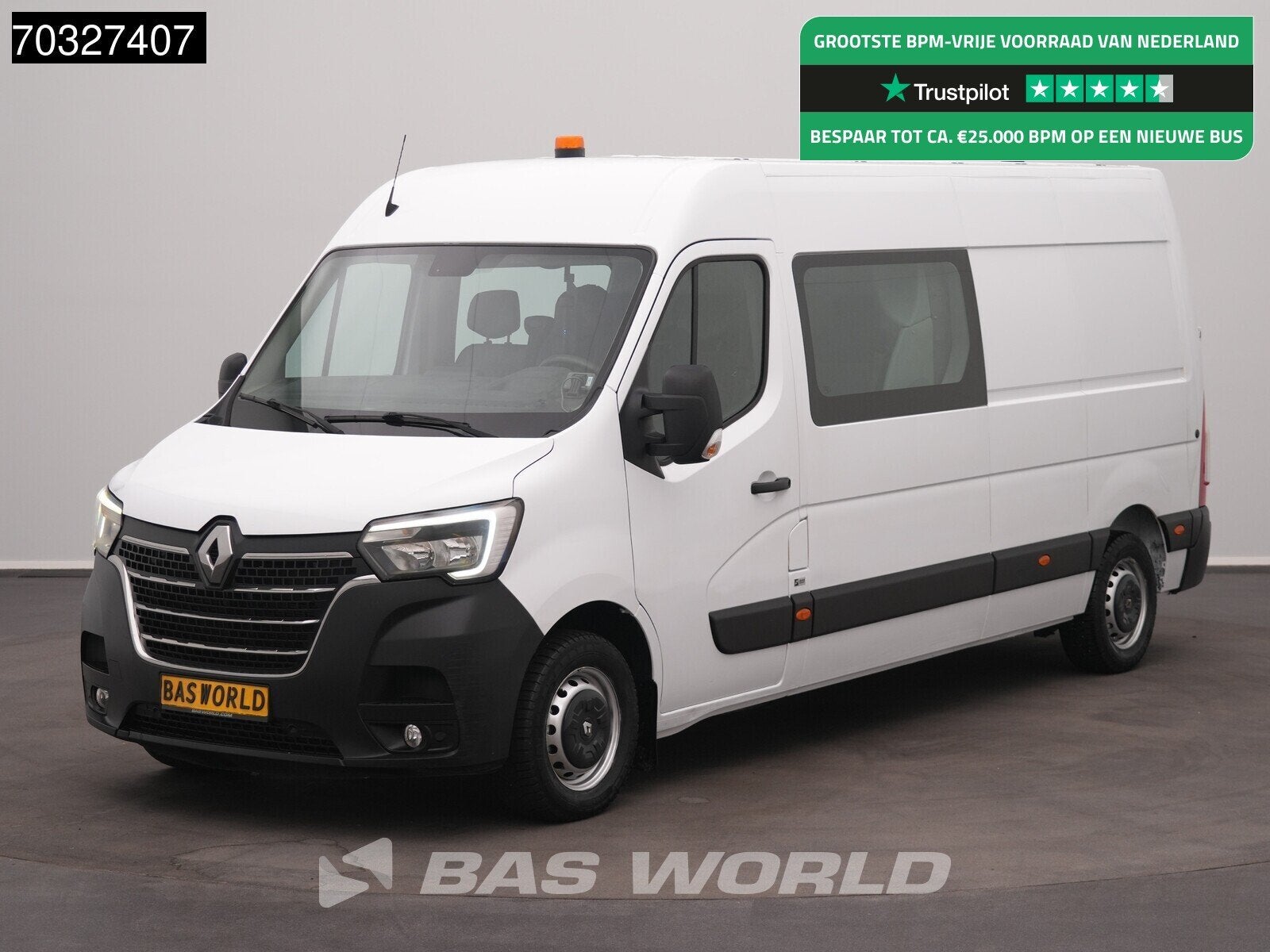 Renault Master 135PK Dubbel Cabine L4H2 LED Airco Parkeersen, Auto's, Gebruikt, Euro 6, 4 cilinders, Renault