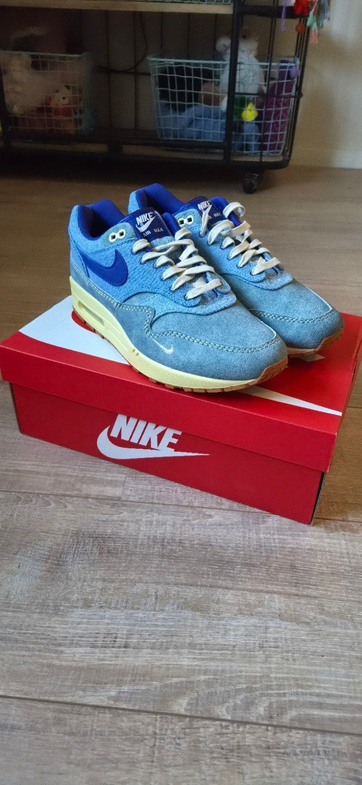 Nike Air Max 1 PRM Dirty Denim, Blauw, Nike, Nieuw, Ophalen of Verzenden