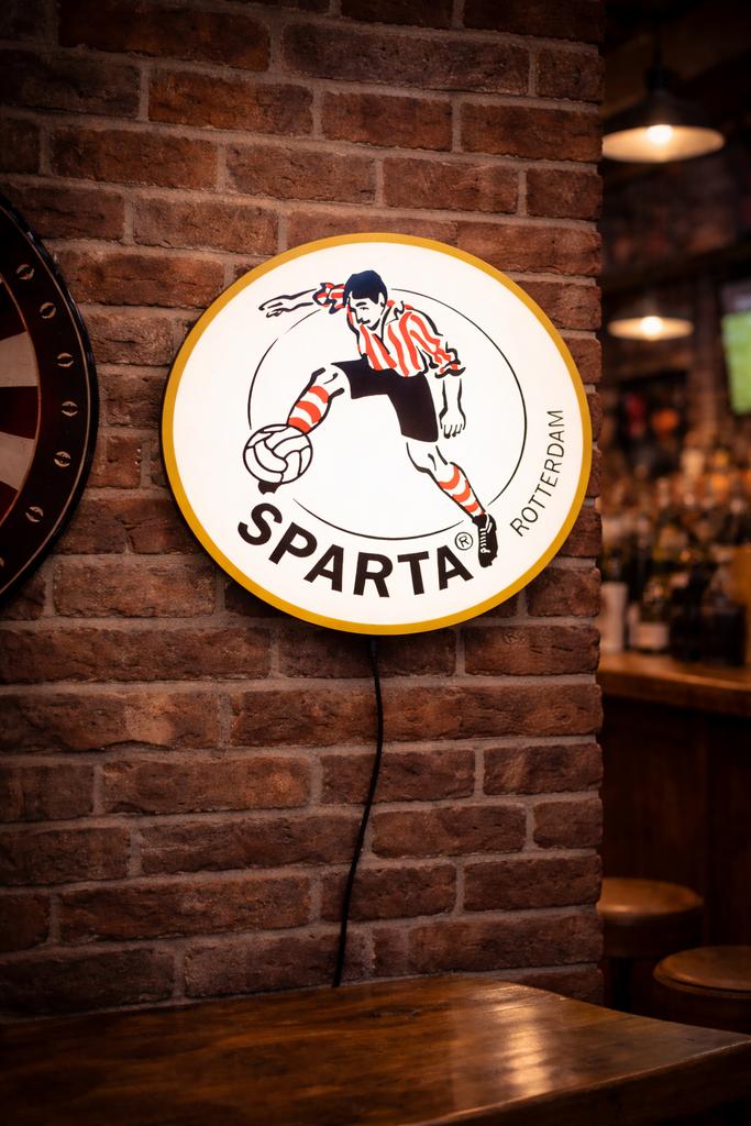 Nieuw Sparta Rotterdam LED-lamp - Voetbalclub decoratie, Ophalen of Verzenden, Nieuw, Meerkleurig, Kunststof