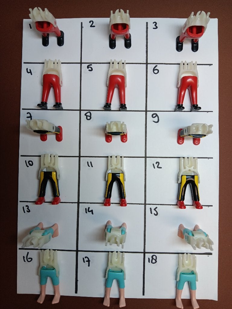 Playmobil Benen Broek Skelet Onderdelen per vak 0,50, Verzenden, Gebruikt, Complete set