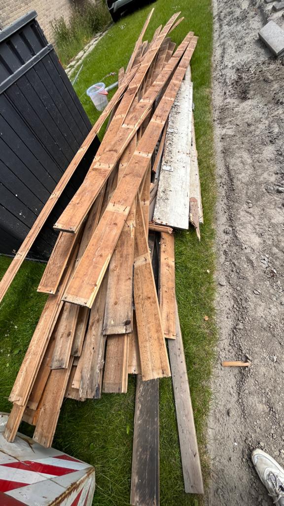 Gratis sloophout, Doe-het-zelf en Verbouw, Hout en Planken, Ophalen, Gebruikt, Minder dan 25 mm, Plank