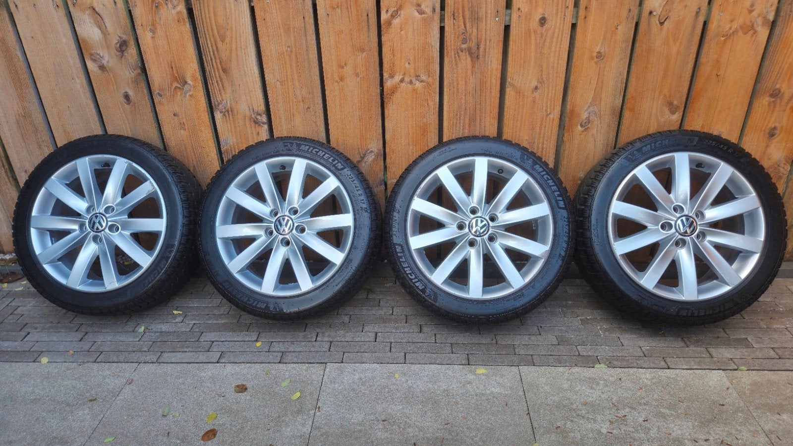 Michelin Pilot Alpin 6 Winterbanden op Velgen 225/45R17, Ophalen, Gebruikt, Banden en Velgen, 17 inch