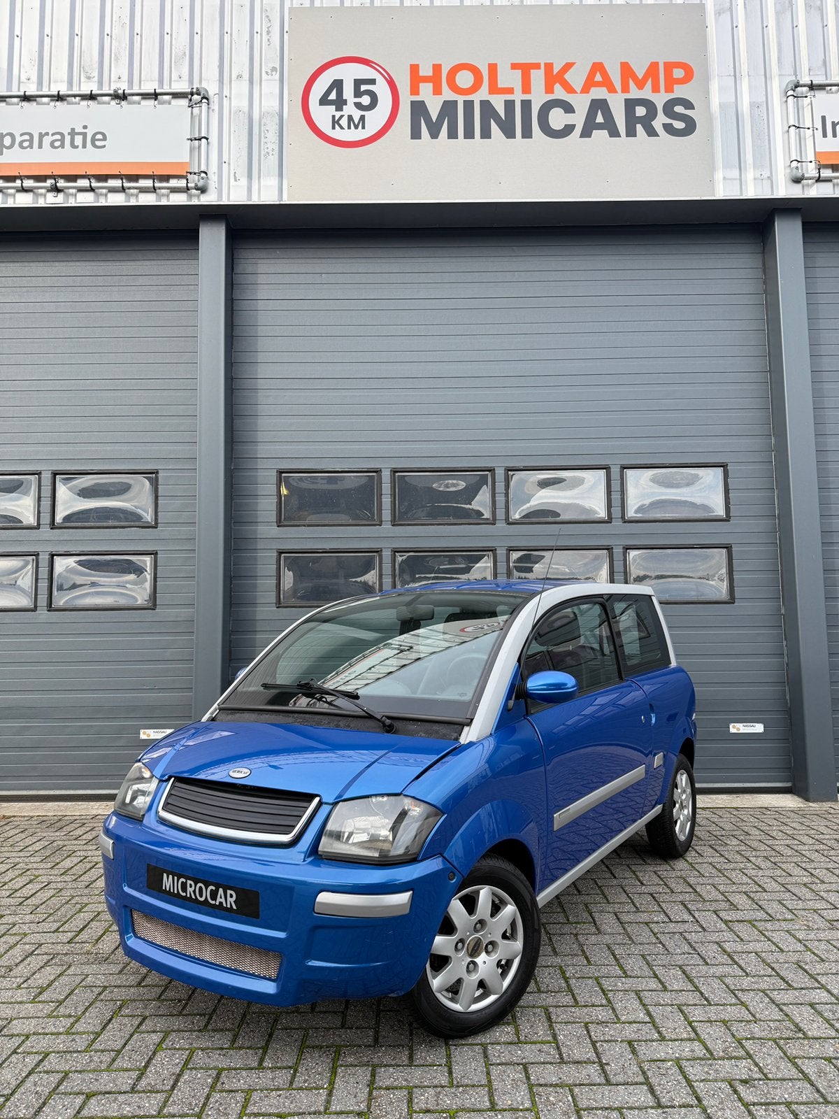 Microcar MC2 Brommobiel 45KM / BLAUW / YANMAR / 2007, Ophalen, Holtkampminicars@gmail.com, Holtkamp Minicars, 16 km/u of meer