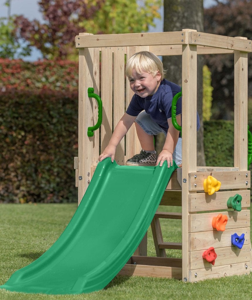 Speeltoren SwingKing Mari met glijbaan groen 65x170x12cm, Ophalen, Nieuw, Glijbaan