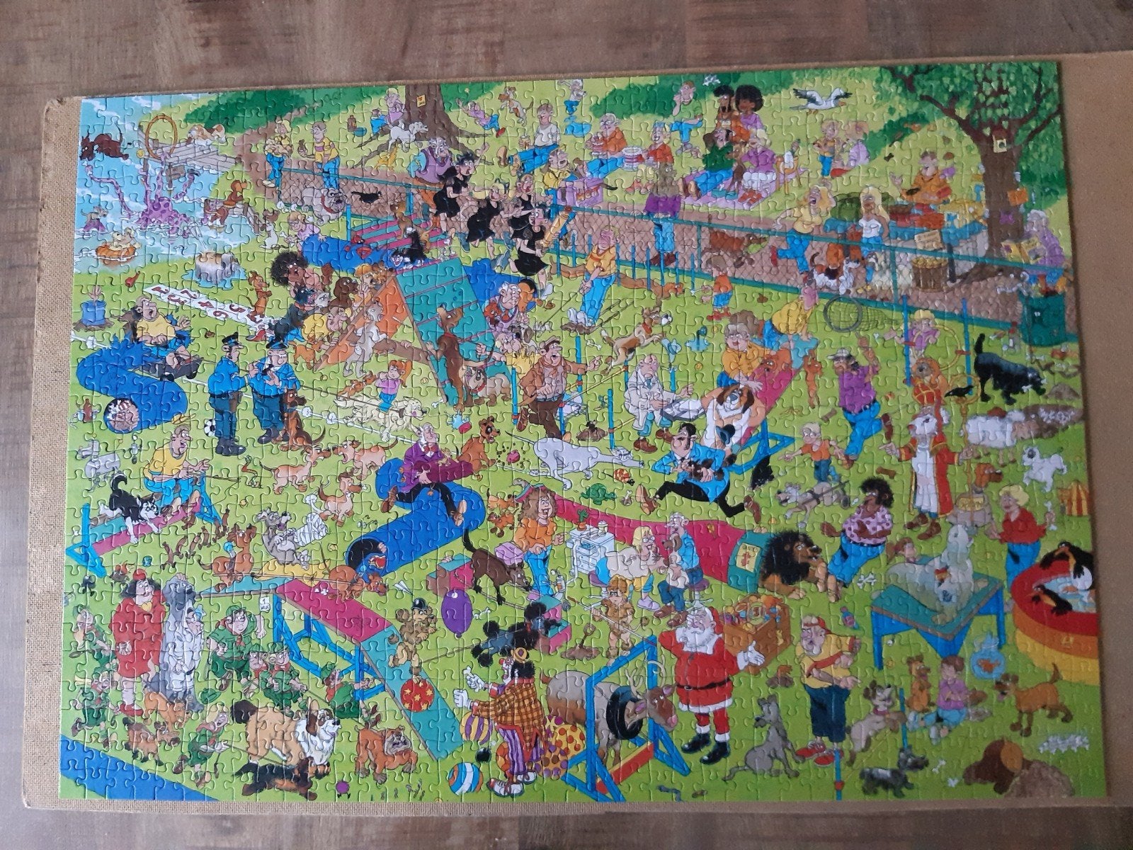 Jan van Haasteren puzzel 1000 stukjes Hondenparcours, Ophalen of Verzenden, 500 t/m 1500 stukjes, Zo goed als nieuw