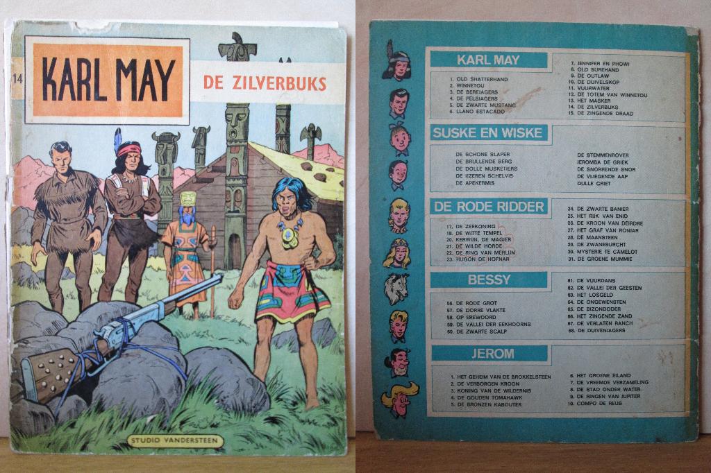 Karl May 14 - De zilverbuks & 15 - De zingende draad (SC), Meerdere stripboeken, Ophalen of Verzenden, Gelezen, Studio Vandersteen