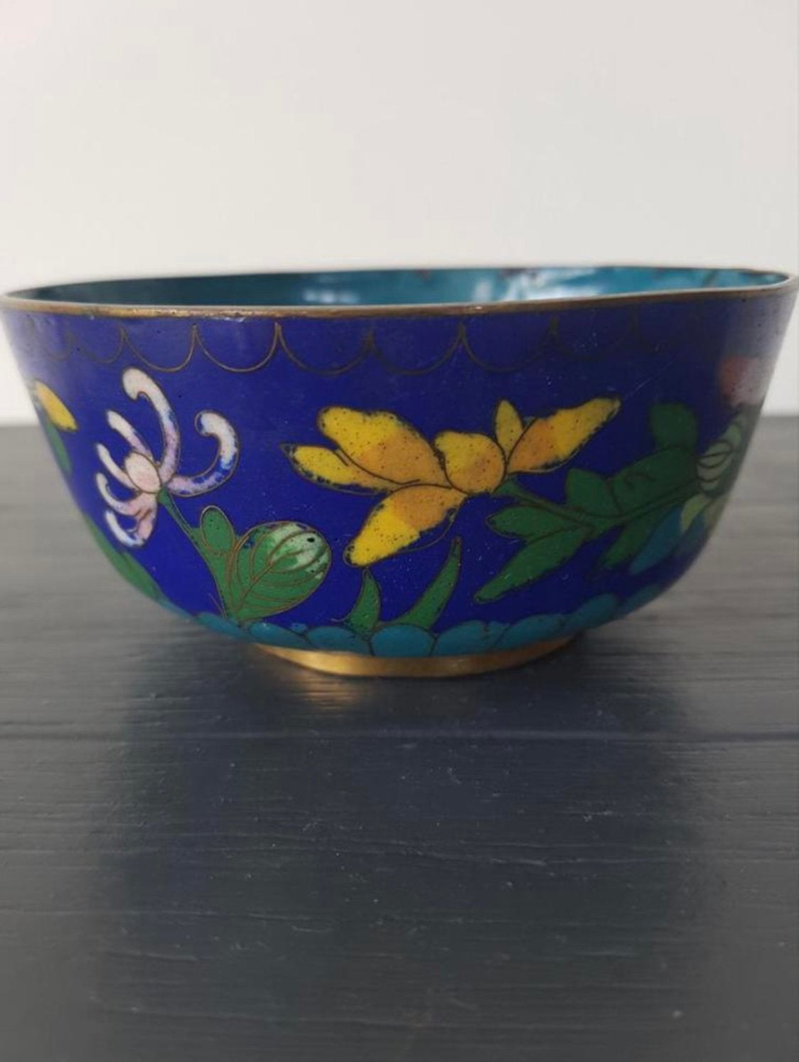 antieke Chinese cloisonne kom, Ophalen of Verzenden