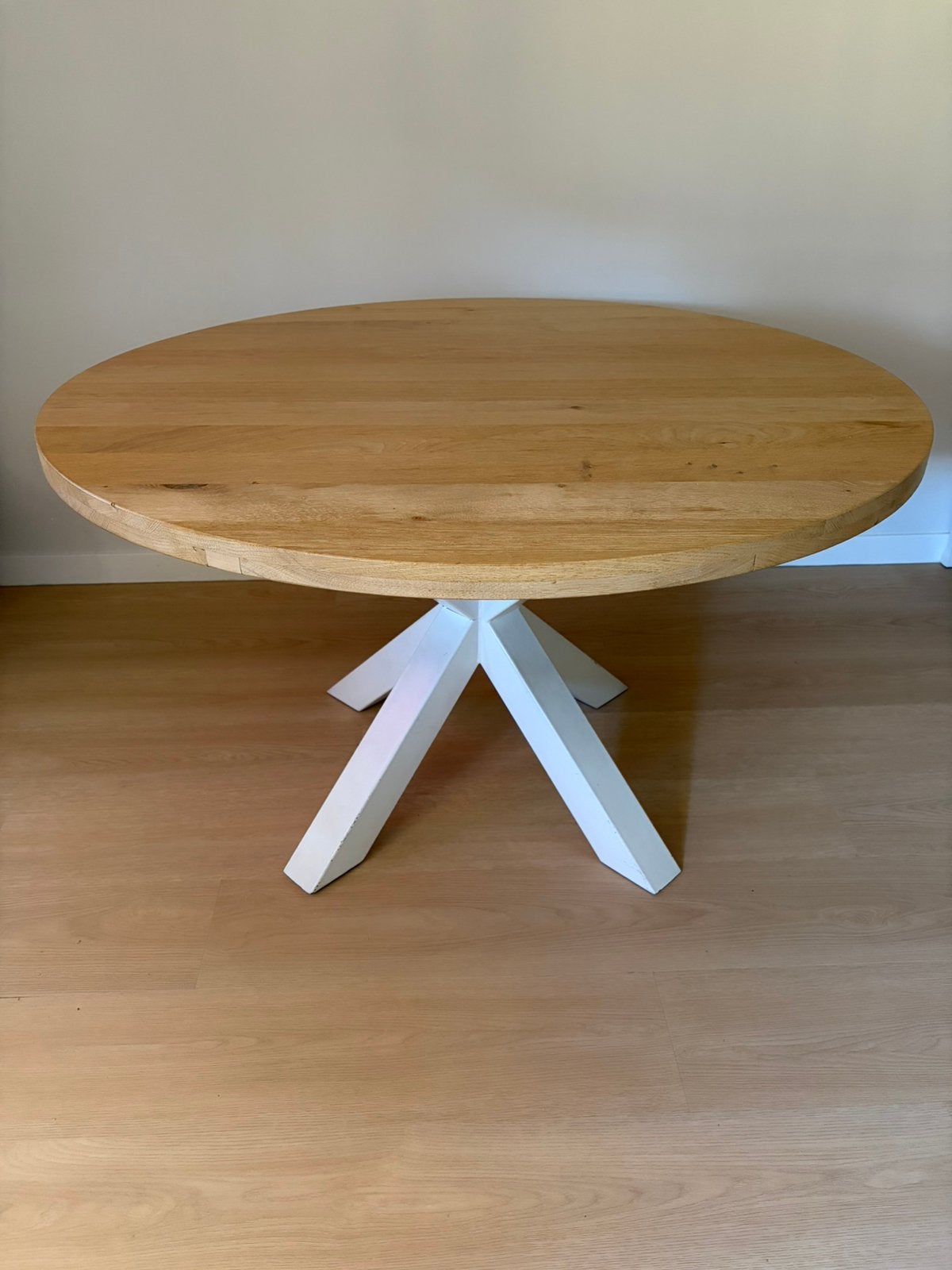 Ronde eettafel, Huis en Inrichting, Ophalen, Gebruikt, 100 tot 150 cm, Rond