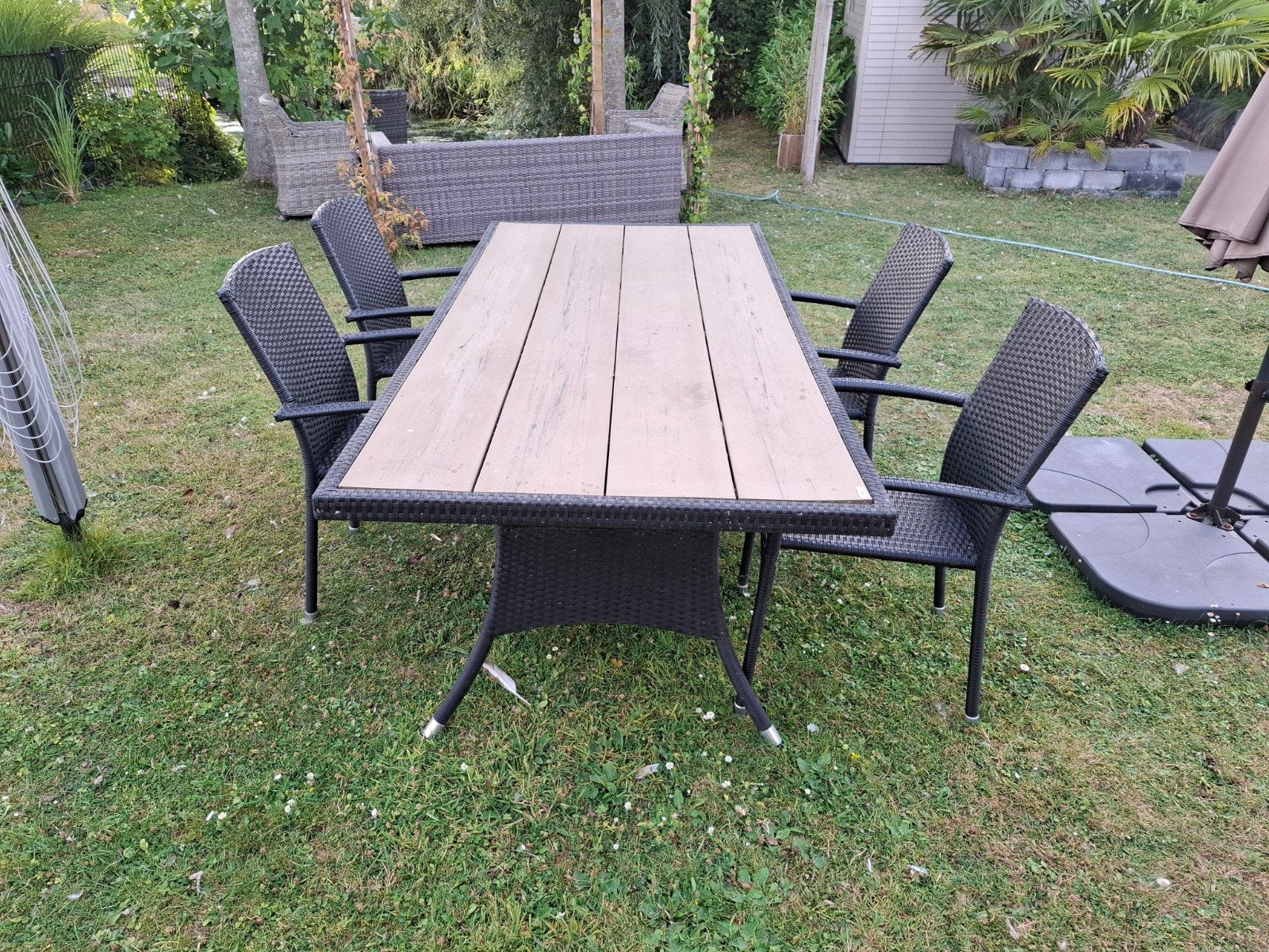 Tuintafel met 4 stoelen, Ophalen, Gebruikt
