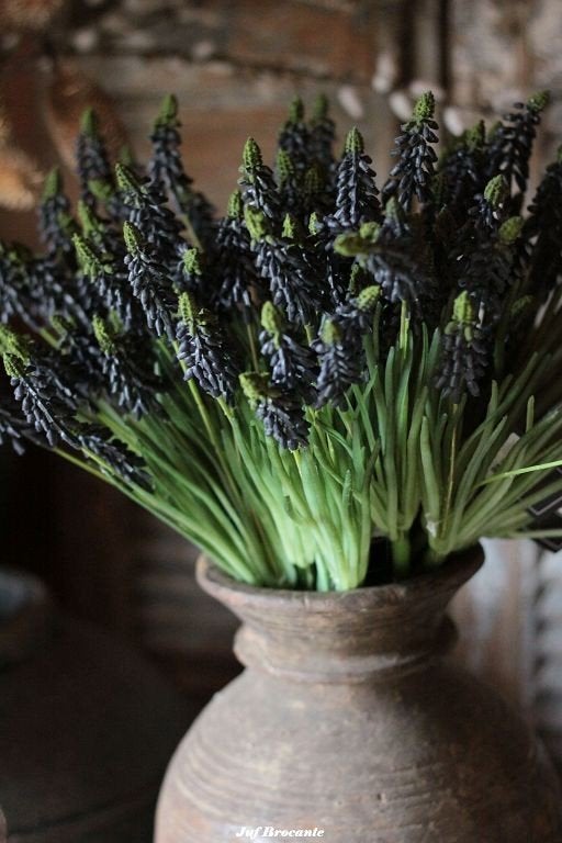 Steker witte druifjes / muscari paars/blauw of wit, Www.jufbrocante.nl, Www.jufbrocante.nl, Nieuw, Ophalen of Verzenden