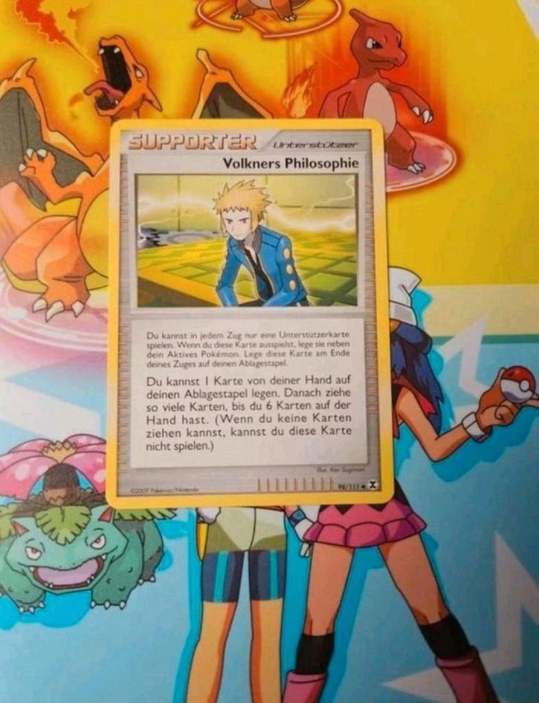 Volkner's philosophy 98/111 Platinum Rising Rivals pokemon, Ophalen of Verzenden, Zo goed als nieuw, Losse kaart