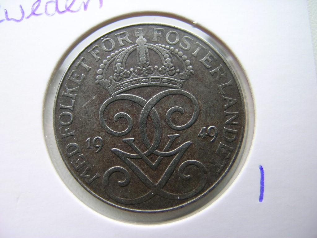 5 Ore 1949 Zweden (nr 1), Ophalen of Verzenden, Overige landen, Losse munt
