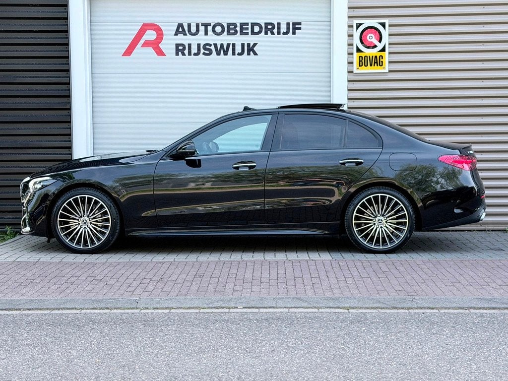 Mercedes-Benz C-klasse 300 e AMG Line Pano/Memory/360, Auto's, Automaat, 12 maanden, Achterwielaandrijving, Euro 6