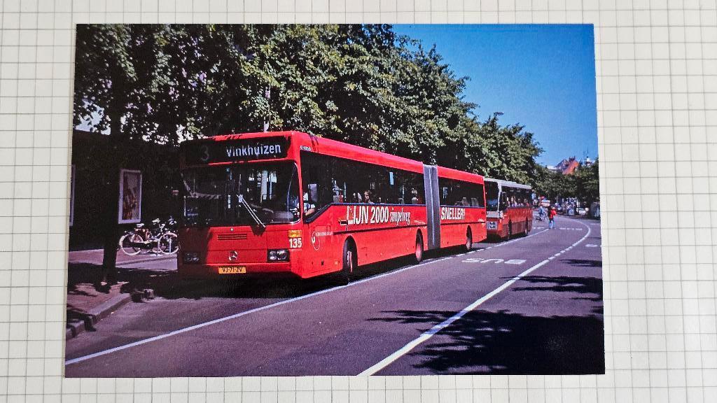Foto BUS GVB Groningen 135, Verzamelen, Spoorwegen en Tramwegen, Verzenden, Gebruikt, Bus of Metro, Overige typen