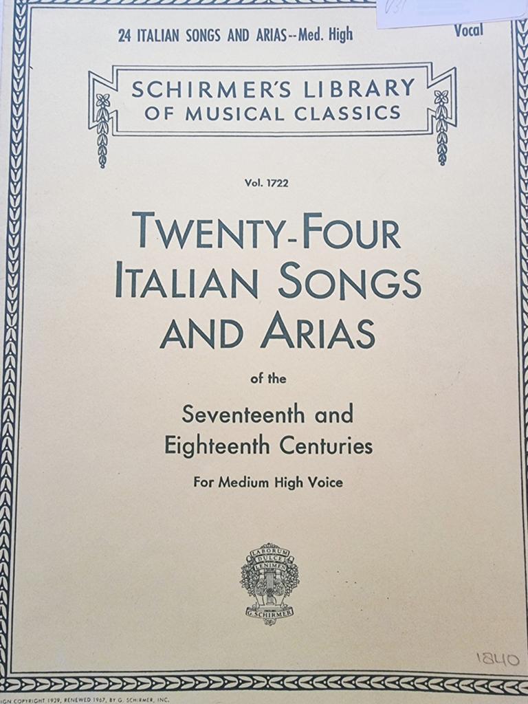 24 Italiaanse Liederen en Aria's - 17e en 18e Eeuw V31, Muziek en Instrumenten, Zang, Gebruikt, Klassiek, Ophalen of Verzenden