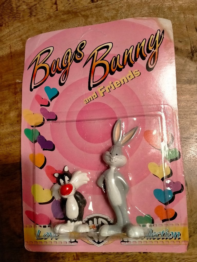 Looney Tunes Warner Bros Bugs Bunny vintage figuren set, Verzenden, Looney Tunes, Gebruikt, Beeldje of Figuurtje
