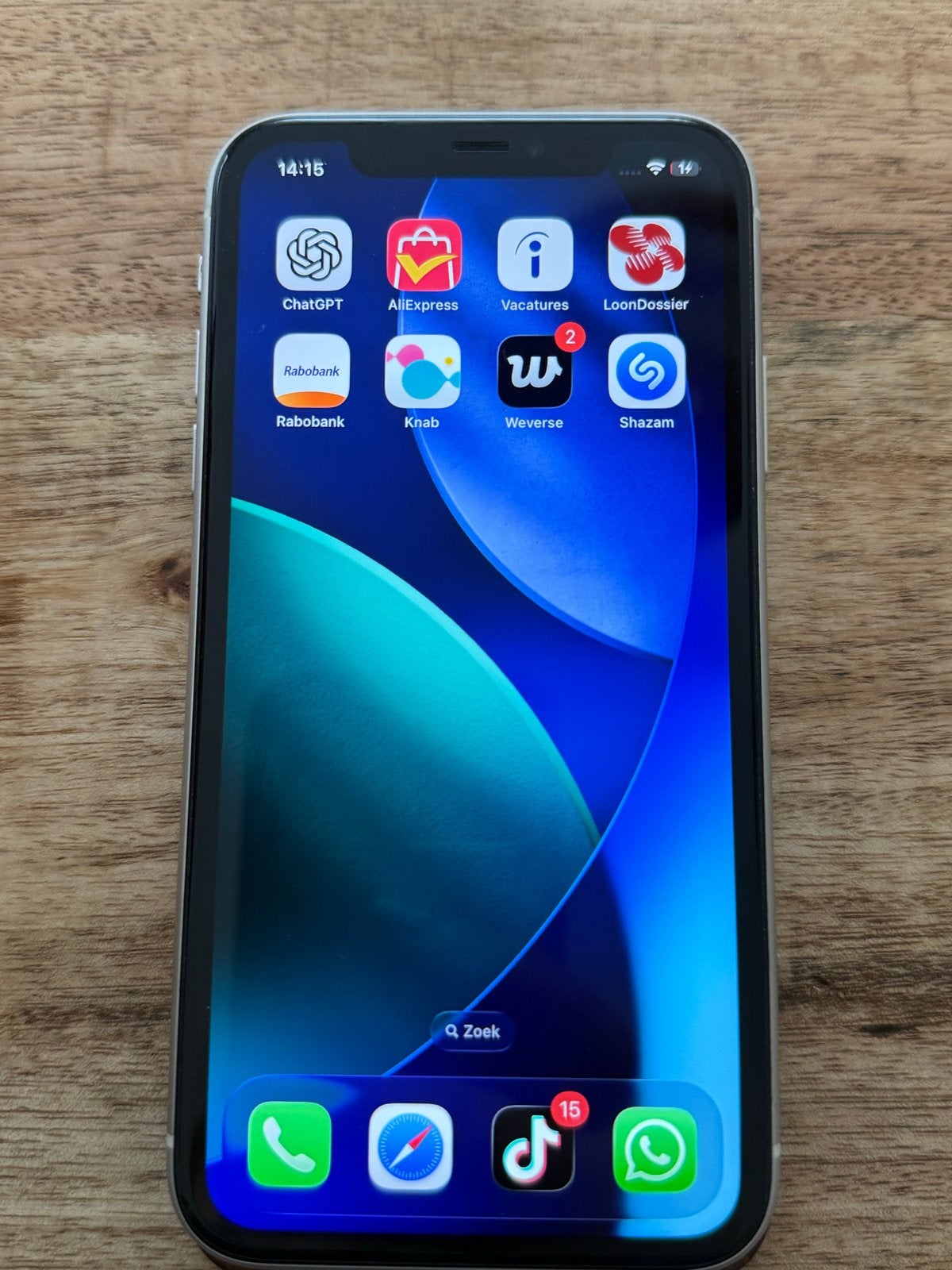 iPhone 11 128GB met hoesje, 80 %, Wit, Zonder simlock, Zonder abonnement