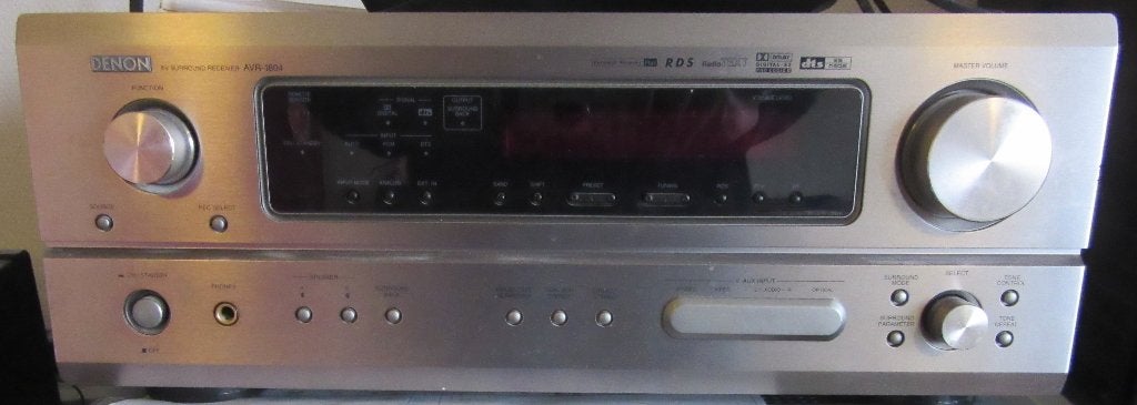 Denon AVR-1804 is een 6.1-kanaals AV-receiver, Ophalen, Denon, 60 tot 120 watt, Gebruikt