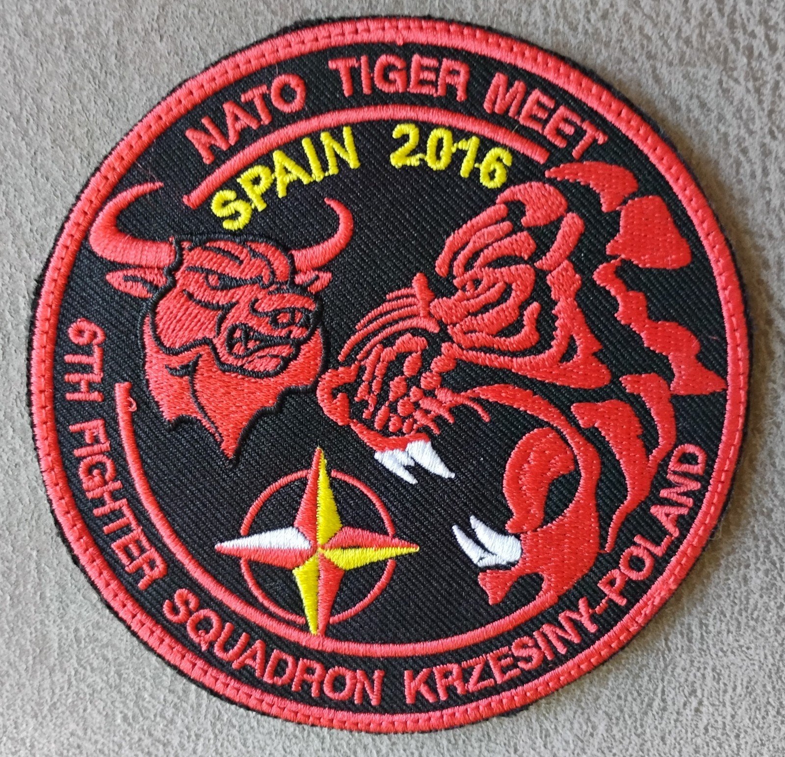 Patch - Polish Air Force 6th Fighter Squadron F-16 NTM 2016, Verzenden, Zo goed als nieuw, Patch, Badge of Embleem