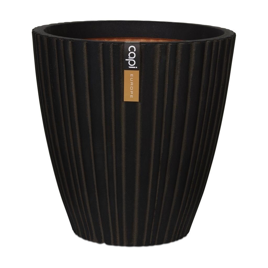 Capi Urban Tube 70x70 cm rond donkerbruin planten bloem pot, Ophalen, Kunststof, 40 cm of meer, Rond